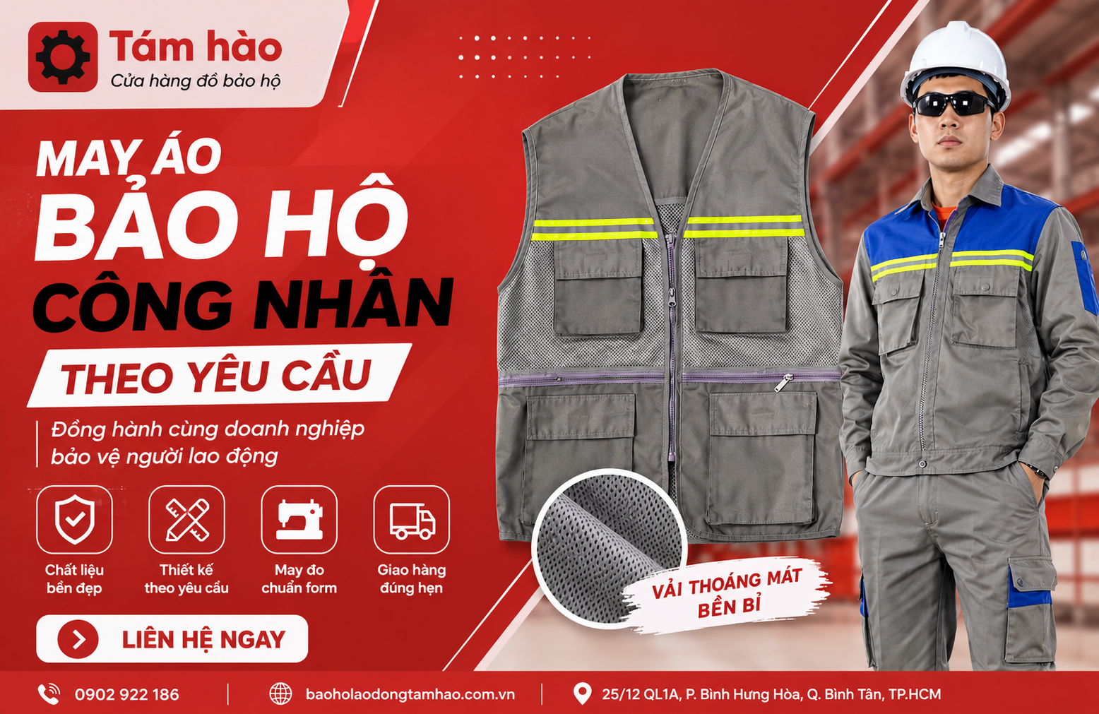 May Đồng Phục Bảo Hộ Lao Động Theo Yêu Cầu Tại TPHCM